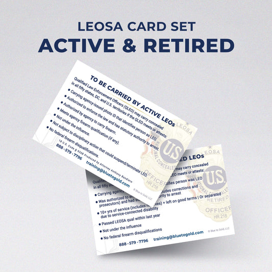 LEOSA Card Set – Active & Retired (2pcs) FREE SHIPPING