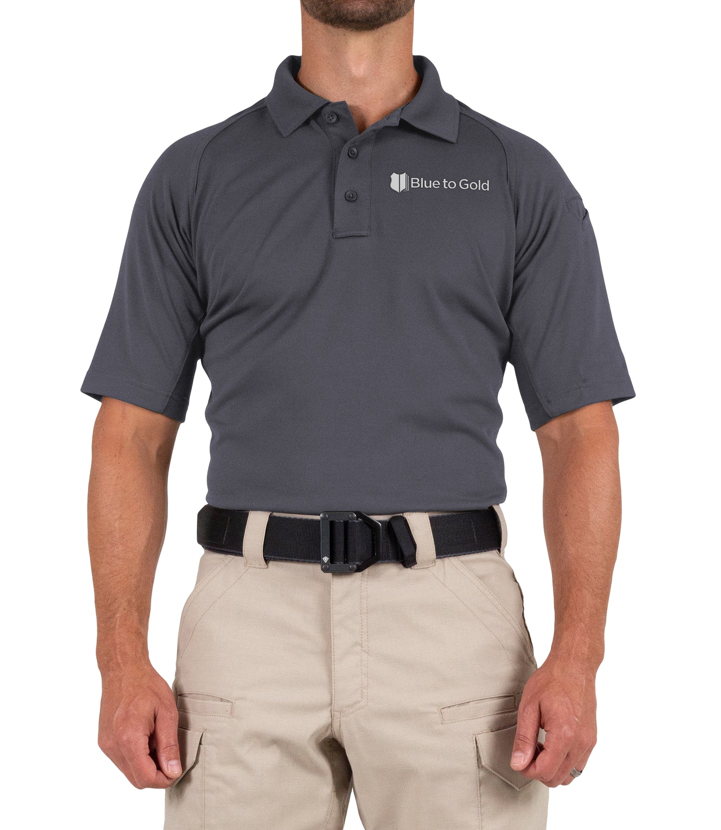 Blue to Gold Short Sleeve Performance Polo by First Tactical