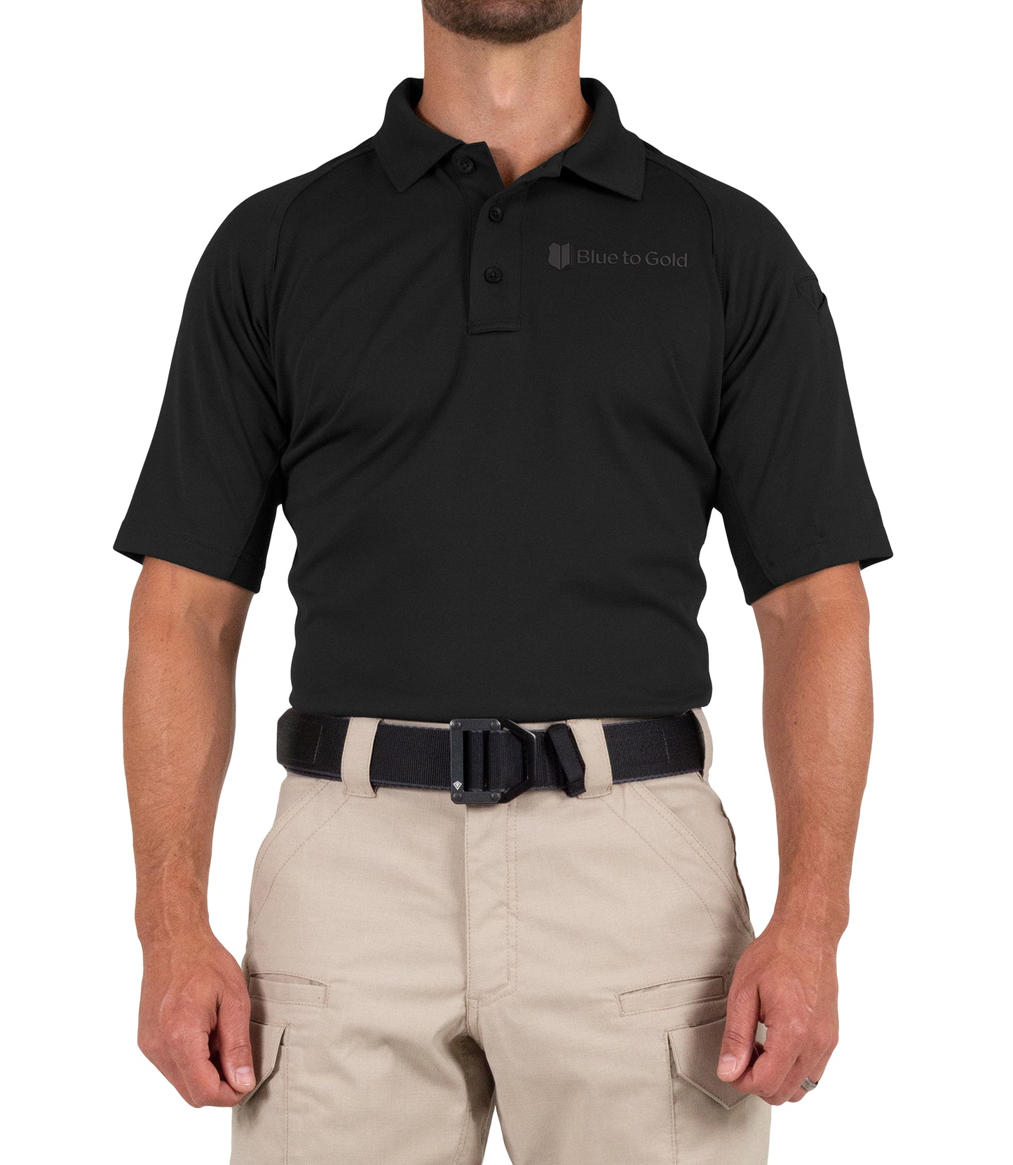 Blue to Gold Short Sleeve Performance Polo by First Tactical