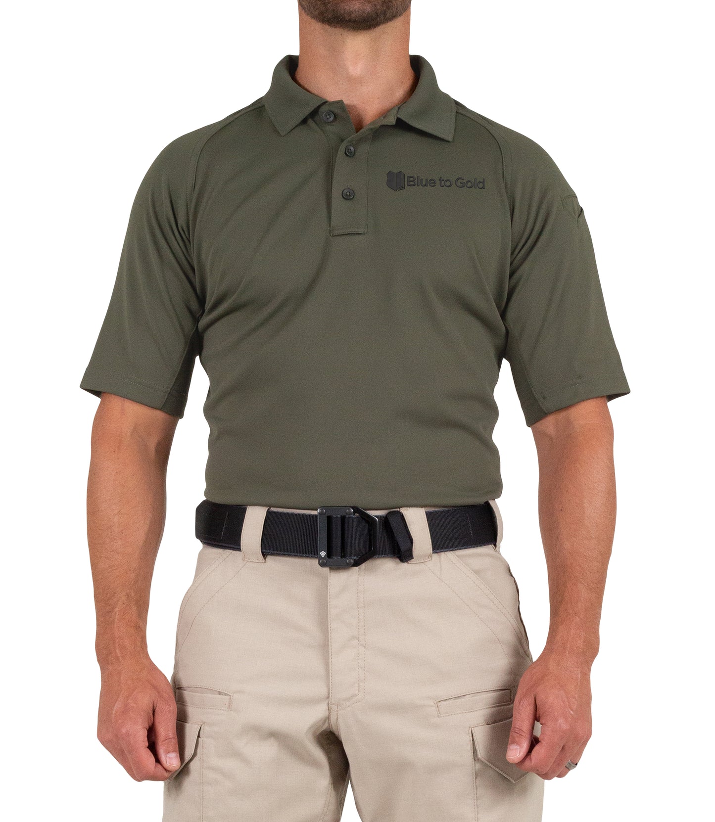 Blue to Gold Short Sleeve Performance Polo by First Tactical