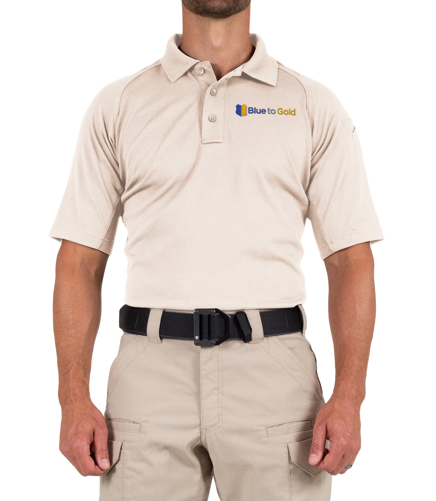 Blue to Gold Short Sleeve Performance Polo by First Tactical