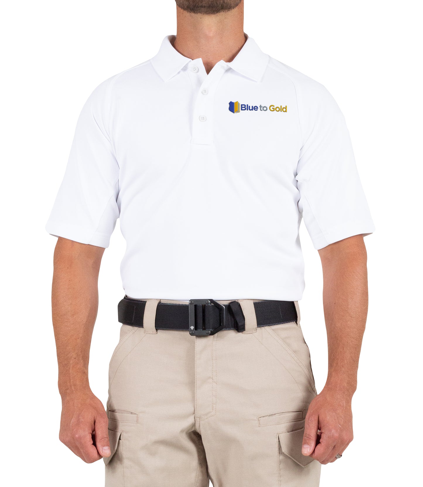 Blue to Gold Short Sleeve Performance Polo by First Tactical