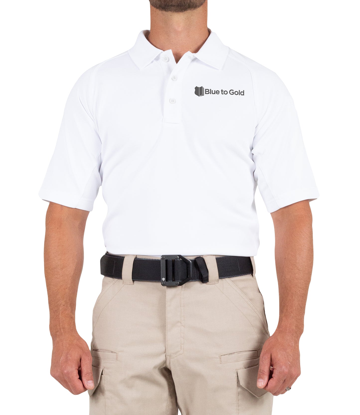 Blue to Gold Short Sleeve Performance Polo by First Tactical