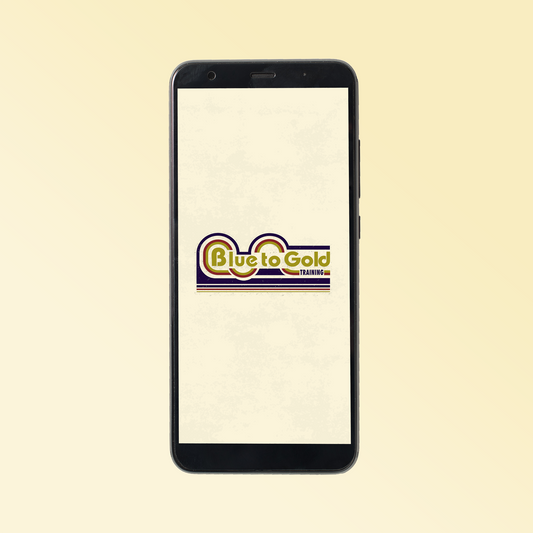 Blue to Gold Retro Phone Wallpaper