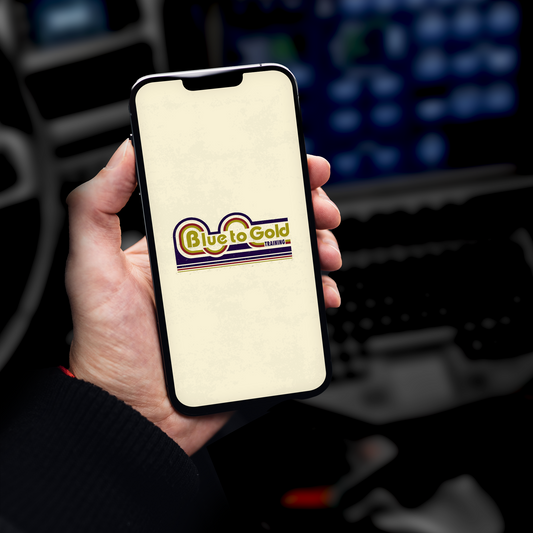 Blue to Gold Retro Phone Wallpaper