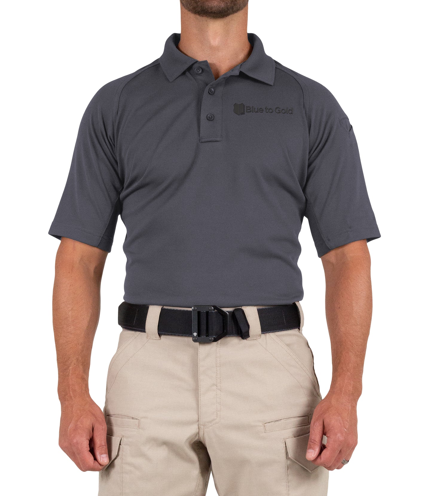 Blue to Gold Short Sleeve Performance Polo by First Tactical