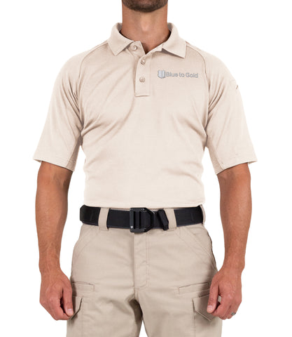 Blue to Gold Short Sleeve Performance Polo by First Tactical