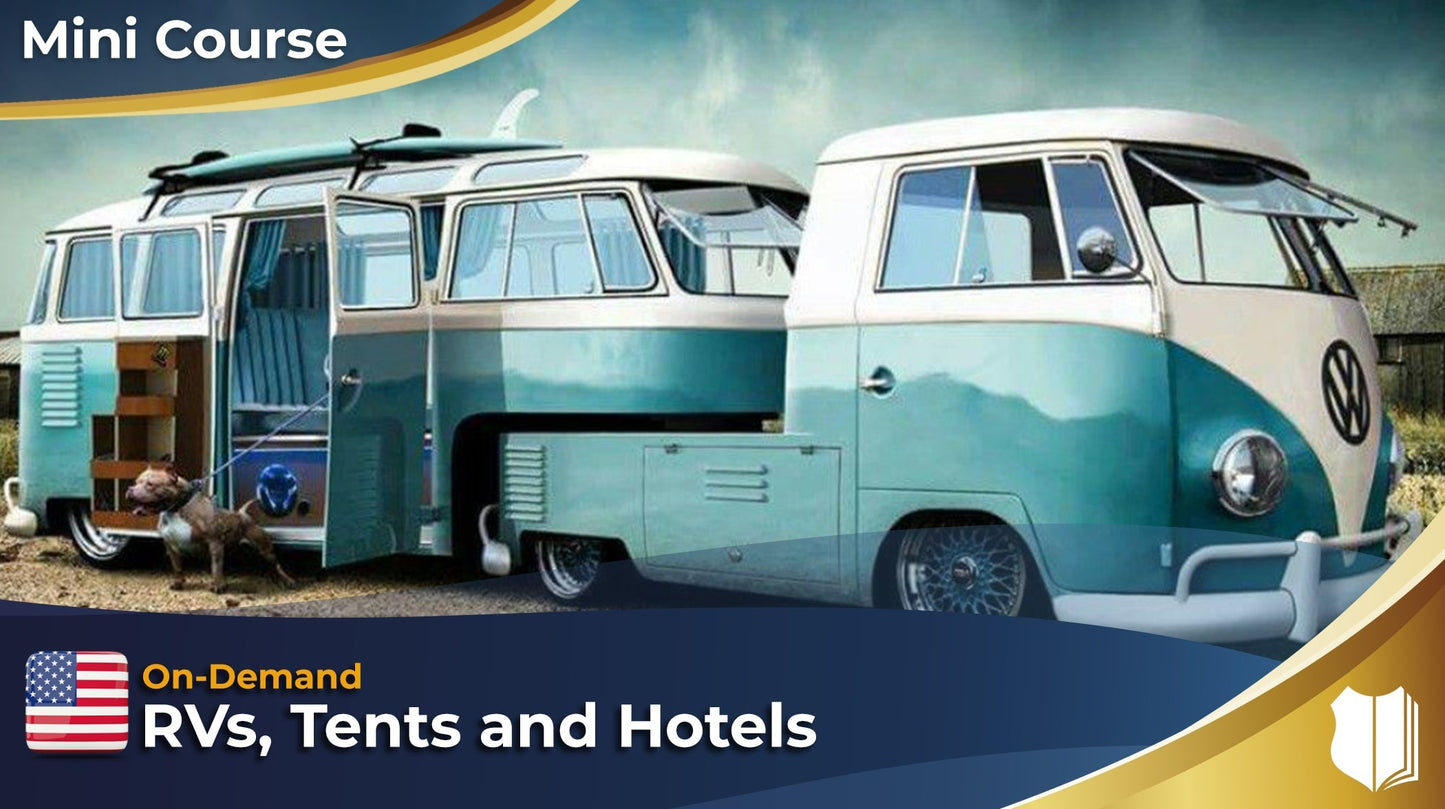 RVs, Tents and Hotel