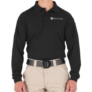 Blue to Gold Long Sleeve Performance Polo by First Tactical