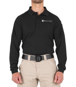 Blue to Gold Long Sleeve Performance Polo by First Tactical