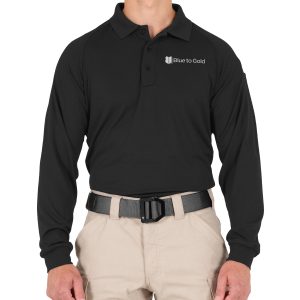 Blue to Gold Long Sleeve Performance Polo by First Tactical